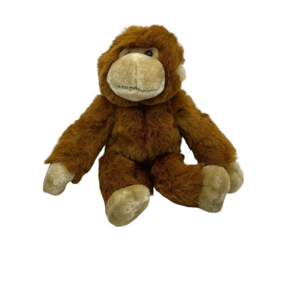 Brown Gorilla‎ Stuffed Plush Animal Large 16" Tall Embroidered nose acrylic eyes